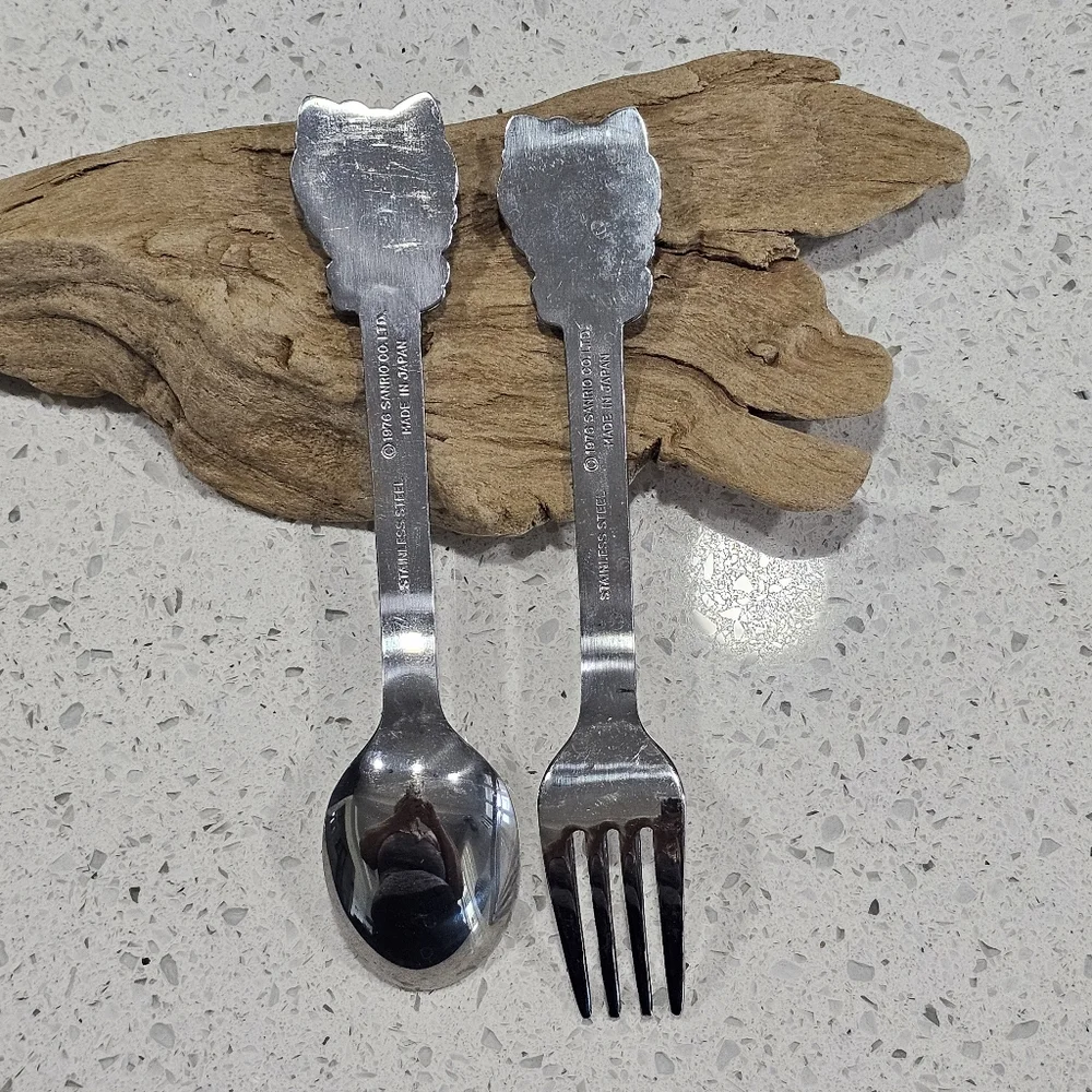 Sanrio Hello Kitty Spoon & Fork Set 1976 Vintage Japan